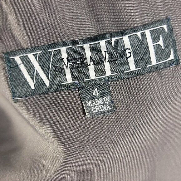 Vera Wang White Collection Gray Mesh Dress Size 4 - Picture 14 of 15